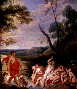 Jacob Jordaens - Diana and Actaeon (detail) - WGA11992. Free illustration for personal and commercial use.