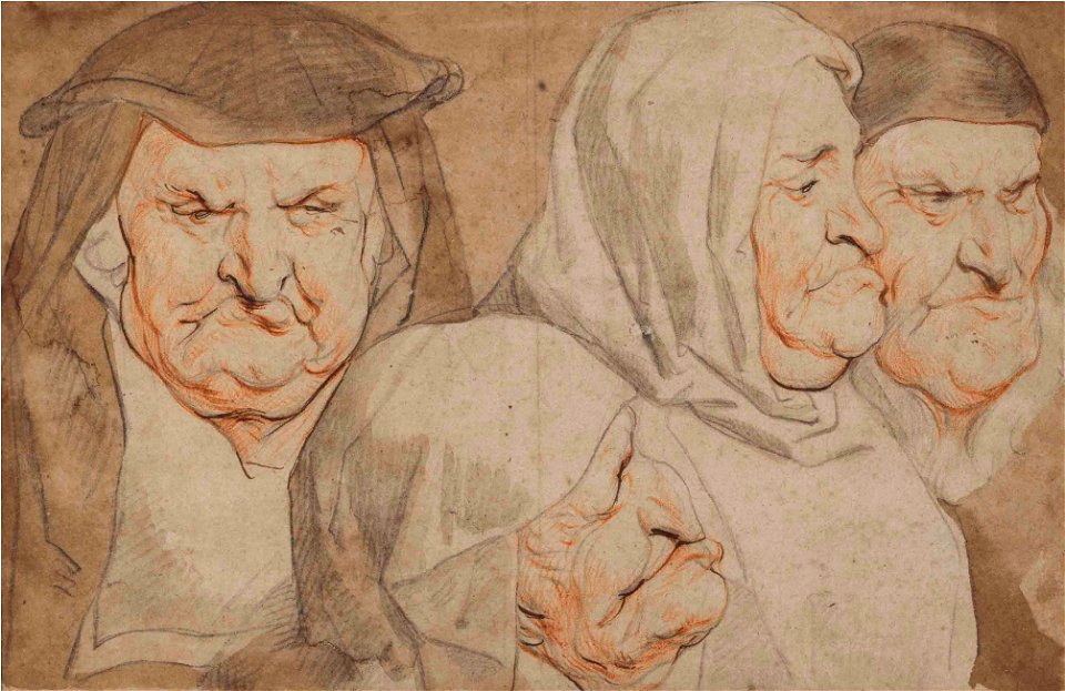 Jacob Jordaens - Four grotesque heads