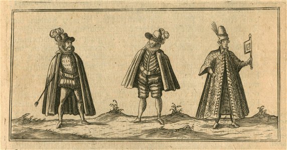 Jacob Breuning and his companion Carlier de Pinon in costumes typical to wealthy French merchants of Istanbul - Breuning Von Buchenbach Hans Jacob - 1612