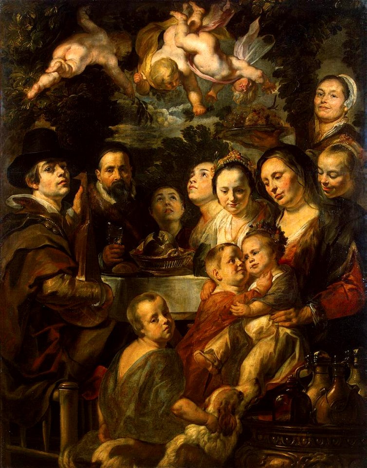 Jacob Jordaens - Self-Portrait among Parents, Brothers and Sisters - WGA12024