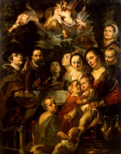 Jacob Jordaens - Self-Portrait among Parents, Brothers and Sisters - WGA12024