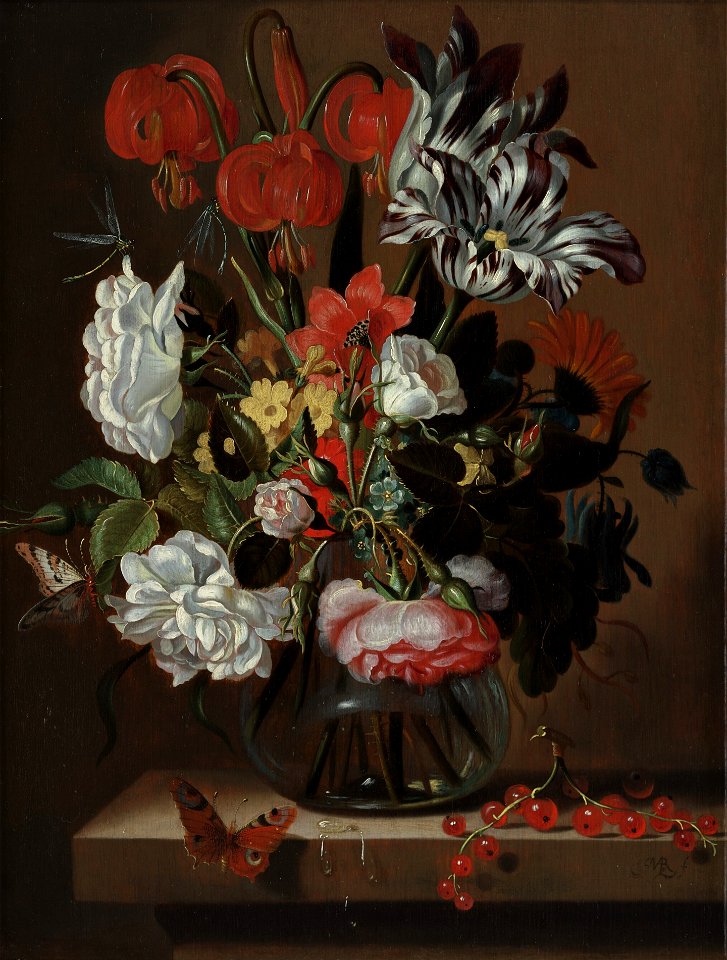 Jacob Marrel - Bloemen in een glazen vaas - 2507 (OK) - Museum Boijmans Van Beuningen