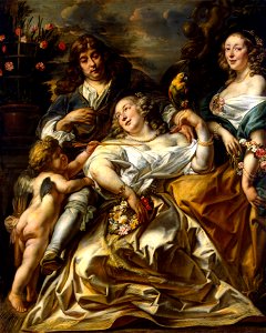 Jacob Jordaens - Portrait of a Family - WGA12019. Free illustration for personal and commercial use.