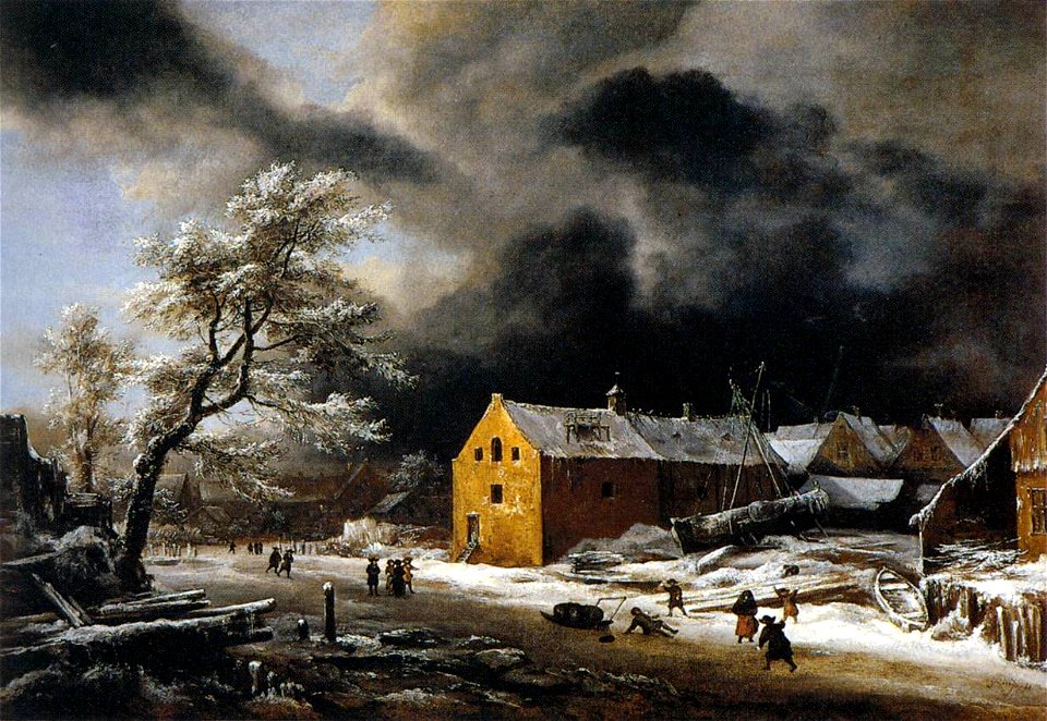 Jacob Isaacksz. van Ruisdael - Winter Landscape - WGA20516