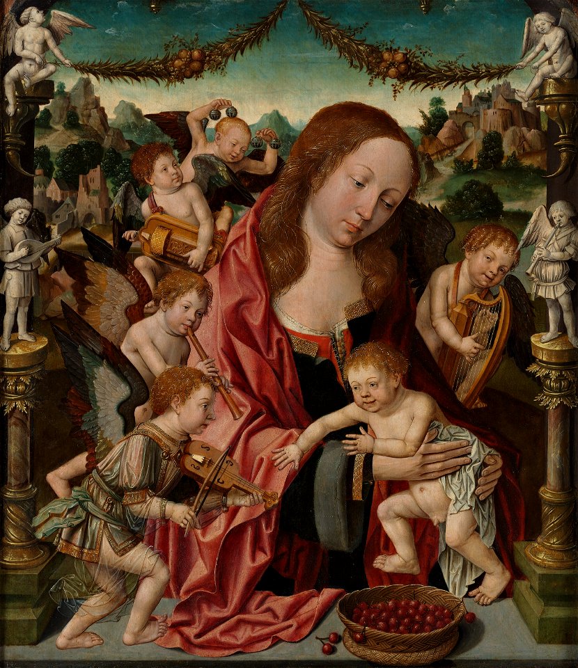 Jacob Cornelisz. van Oostsanen - Maria met Kind en musicerende engelen - 3170 (OK) - Museum Boijmans Van Beuningen