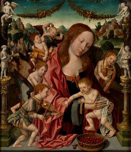 Jacob Cornelisz. van Oostsanen - Maria met Kind en musicerende engelen - 3170 (OK) - Museum Boijmans Van Beuningen