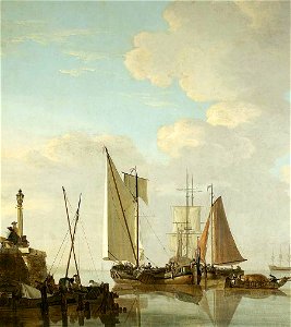 Jacob van Strij - Two Boeiers and a Cat under Sail - WGA21895