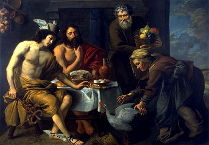 Jacob van Oost (I) - Mercury and Jupiter in the House of Philemon and Baucis
