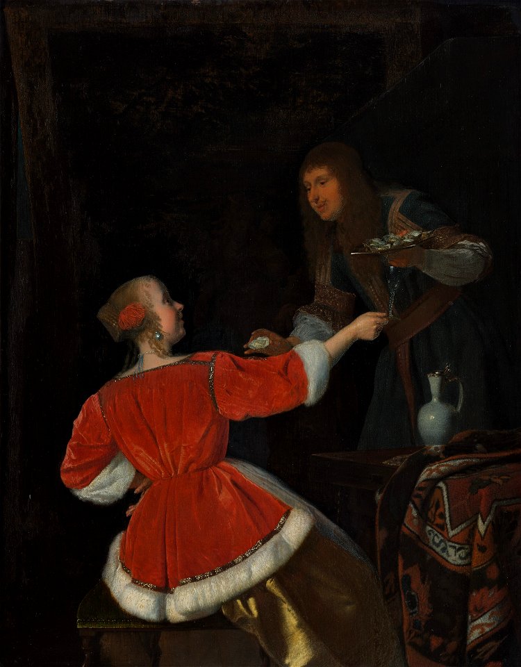 Jacob Ochtervelt - Het oestermaal - 1618 (OK) - Museum Boijmans Van Beuningen