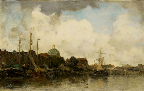 Jacob Maris - Stadsgezicht met koepelkerk