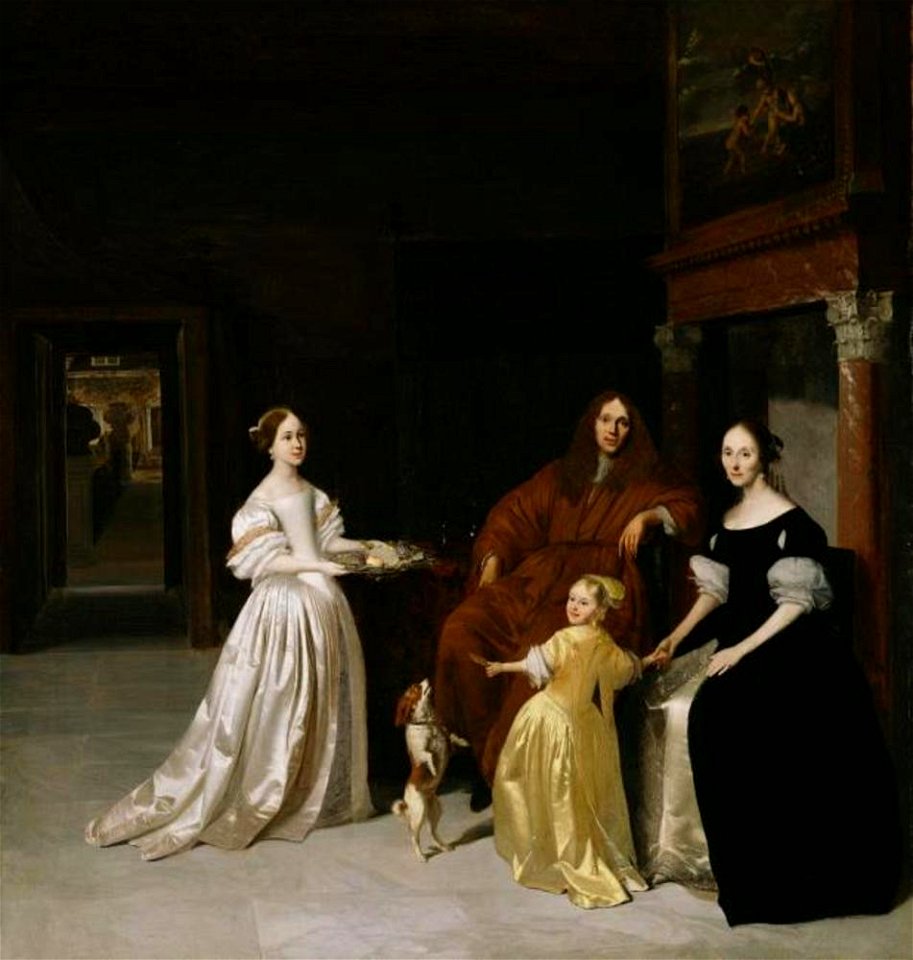 Jacob Ochtervelt - Portret van een onbekende familie - 4286 - Museum of Fine Arts, Budapest