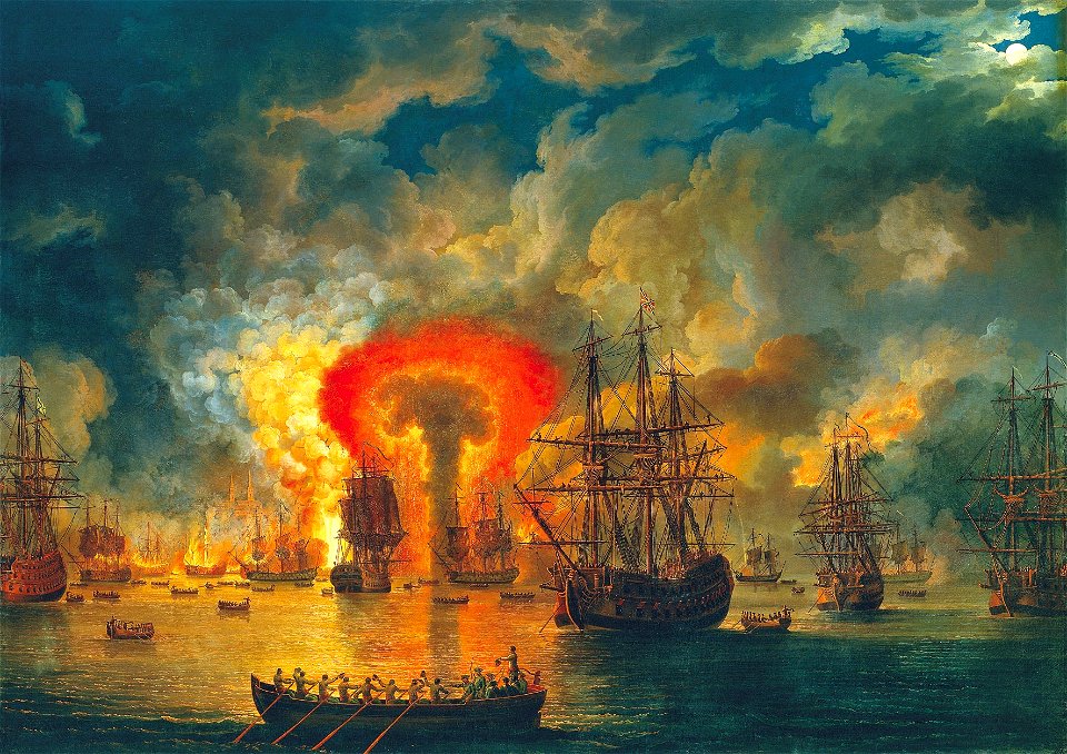 Jacob Philipp Hackert Chesma Burning