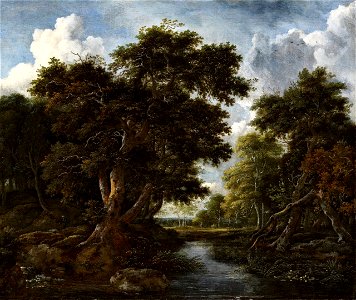 Jacob van Ruisdael - Wooded Landscape with Hunters and a River Lempertz-1097-2075 f38d830de4