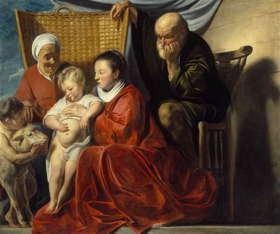 Jacob Jordaens - Die Heilige Familie mit Anna und dem Johannesknaben - 1320 - Bavarian State Painting Collections