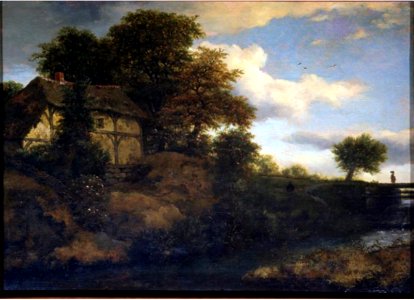 Jacob van Ruisdael - View of a Cottage on a Hillside