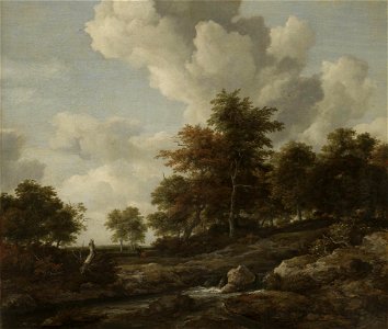 Jacob van Ruisdael - Wooded Landscape with a Rocky Stream