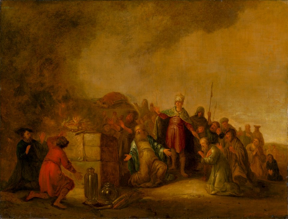 Jacob Willemsz. de Wet st. - Eliášova obeť bohovi Baalovi na hore Karmel - O 3762 - Slovak National Gallery