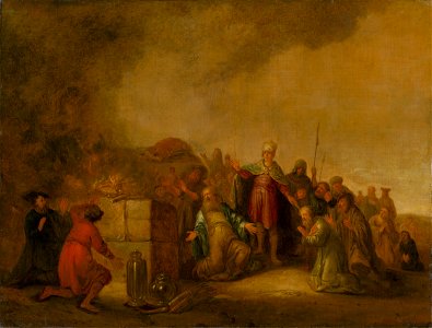Jacob Willemsz. de Wet st. - Eliášova obeť bohovi Baalovi na hore Karmel - O 3762 - Slovak National Gallery