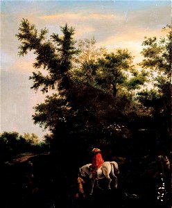 Jacob va Ruisdael - Travelers on a Forest Road