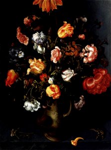 Jacob Woutersz Vosmaer - A Vase with Flowers - WGA25340. Free illustration for personal and commercial use.