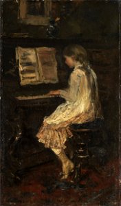 Jacob Maris - Meisje aan de piano