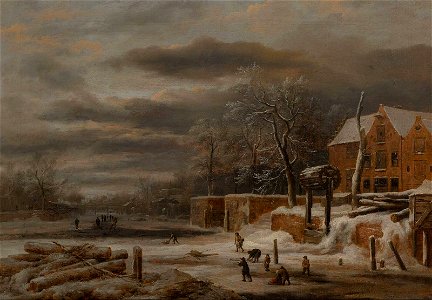 Jacob van Ruisdael - Winter Landscape. Free illustration for personal and commercial use.