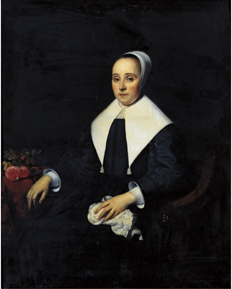 Jacob van Loo or Jan de Baen or Simon Luttichuys - Portrait of Mrs. Guilbert Pz. Herness N08321-307-lr-1