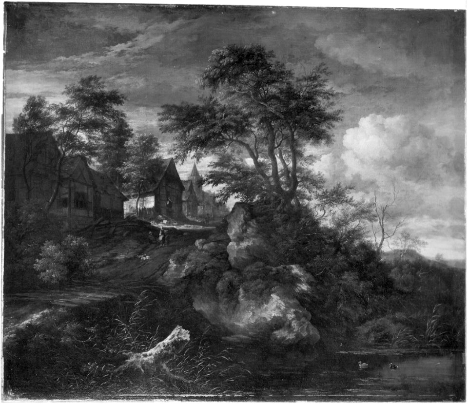 Jacob van Ruisdael - Houses near Castle Bentheim