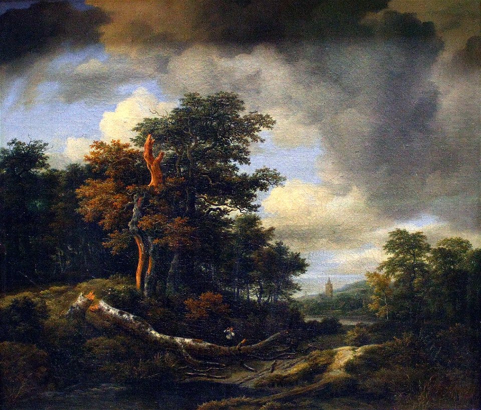 Jacob van Ruisdael - Houthakkers in een bos