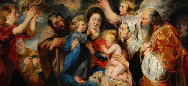 Jacob Jordaens I - Holy Family surrounded by angels - M.Ob.17 - National Museum in Warsaw