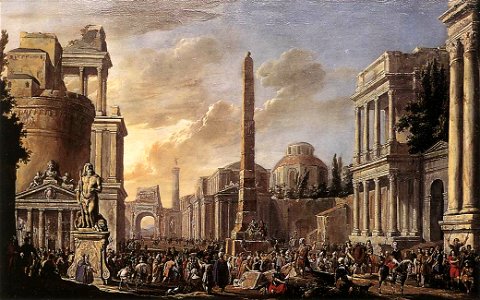 Jacob van der Ulft - Antique Forum with a Triumphal Procession - WGA23265