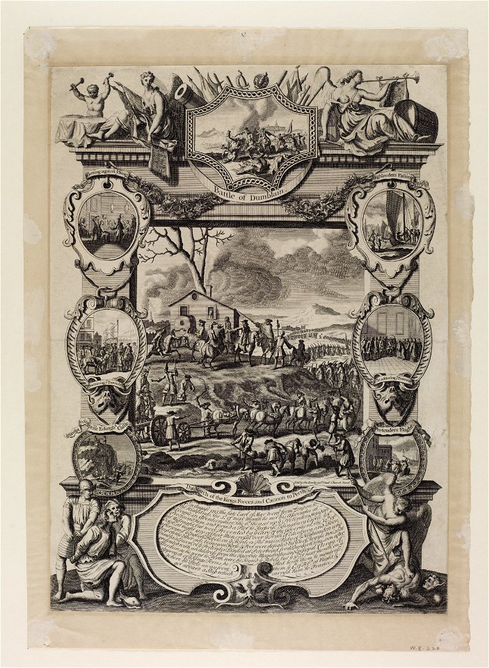 Jacobite broadside - March of the King's forces and cannon to Perth