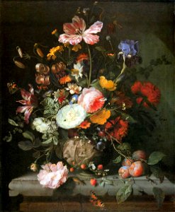 Jacob van Walscapelle - Flowers in a Stone Vase - WGA25433