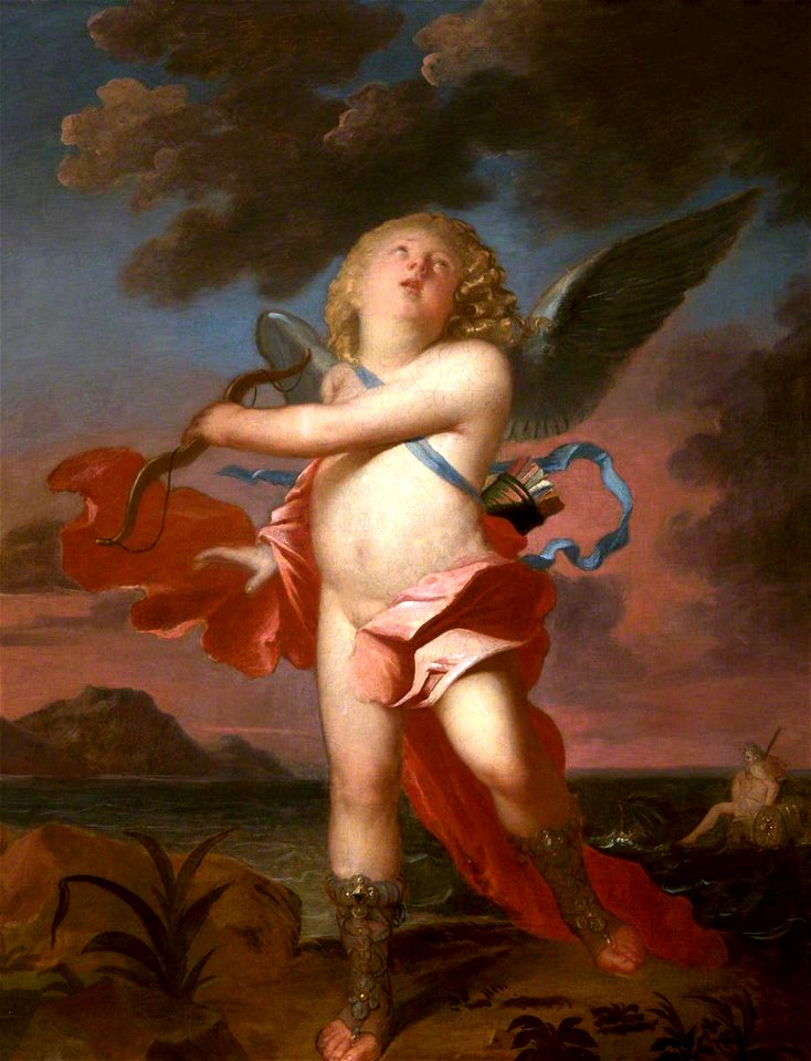 Jacob Huysmans (after Anthony van Dyck) - Cupid Preparing His Bow