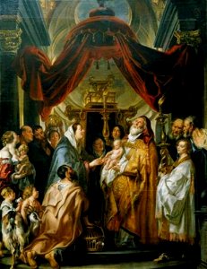 Jacob Jordaens (I) - Opdracht in de tempel (Simeon en Anna) (Lucas 2-22-40) - Gal.-Nr. 1012 - Staatliche Kunstsammlungen Dresden