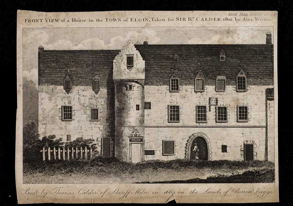 Jacobite broadside - Front view of a house in the town of Elgin