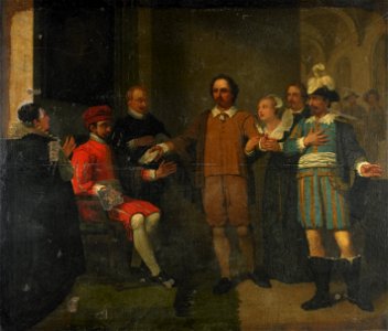 Jacob Simonsz de Rijk bewerkstelligt bij de Spaanse gouverneur-generaal Requesens de vrijlating van Marnix van Sint Aldegonde; episode uit de Tachtigjarige oorlog, 1575 Rijksmuseum SK-A-944