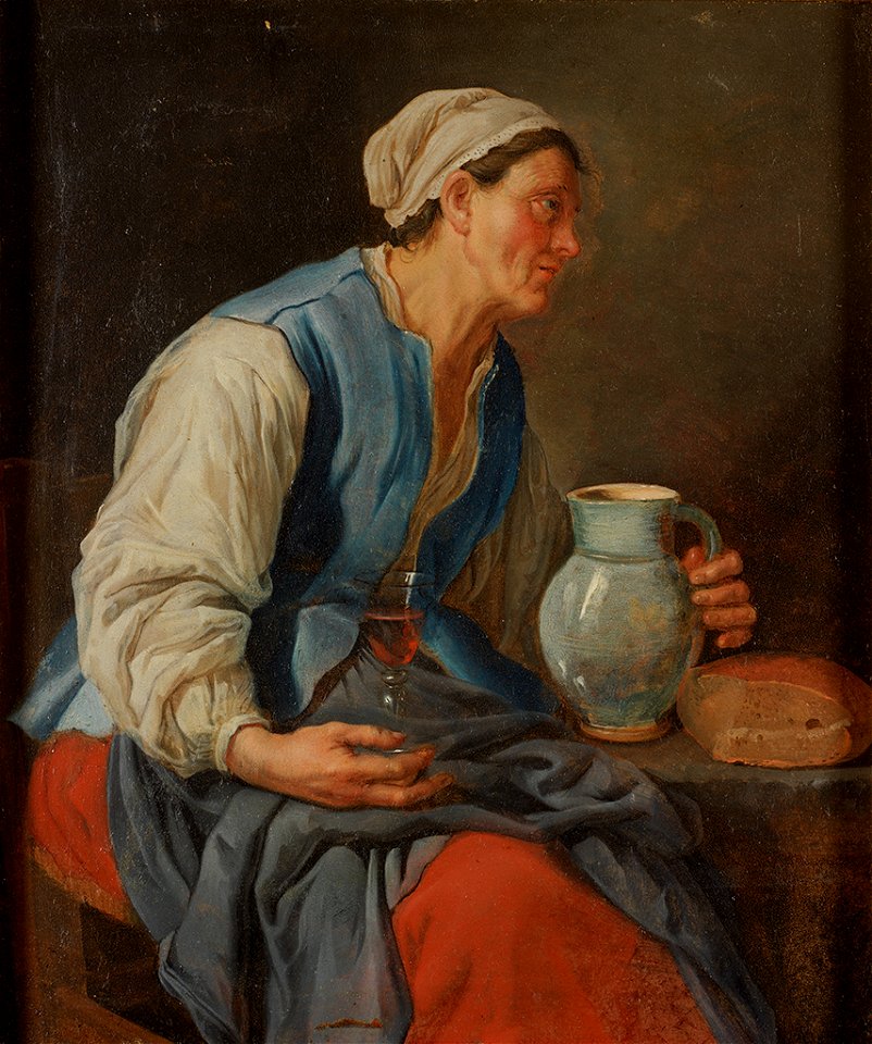 Jacob Toorenvliet - Old Woman with a Glass - 84.241.2 - Rhode Island School of Design Museum