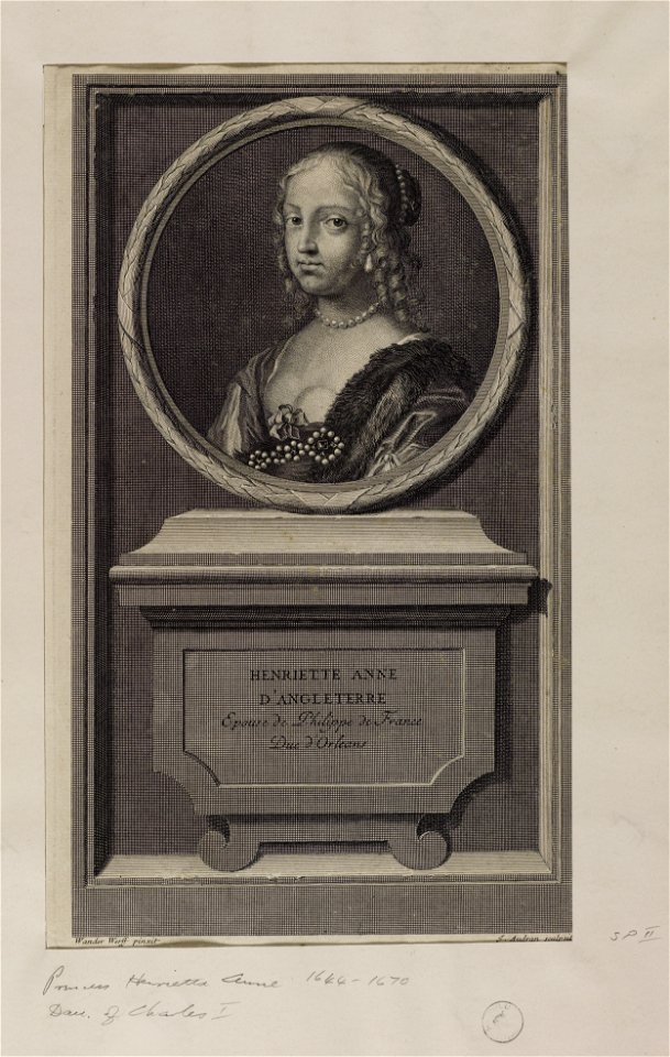 Jacobite broadside - Henrietta Anne, Duchess of Orleans (1644-1670)