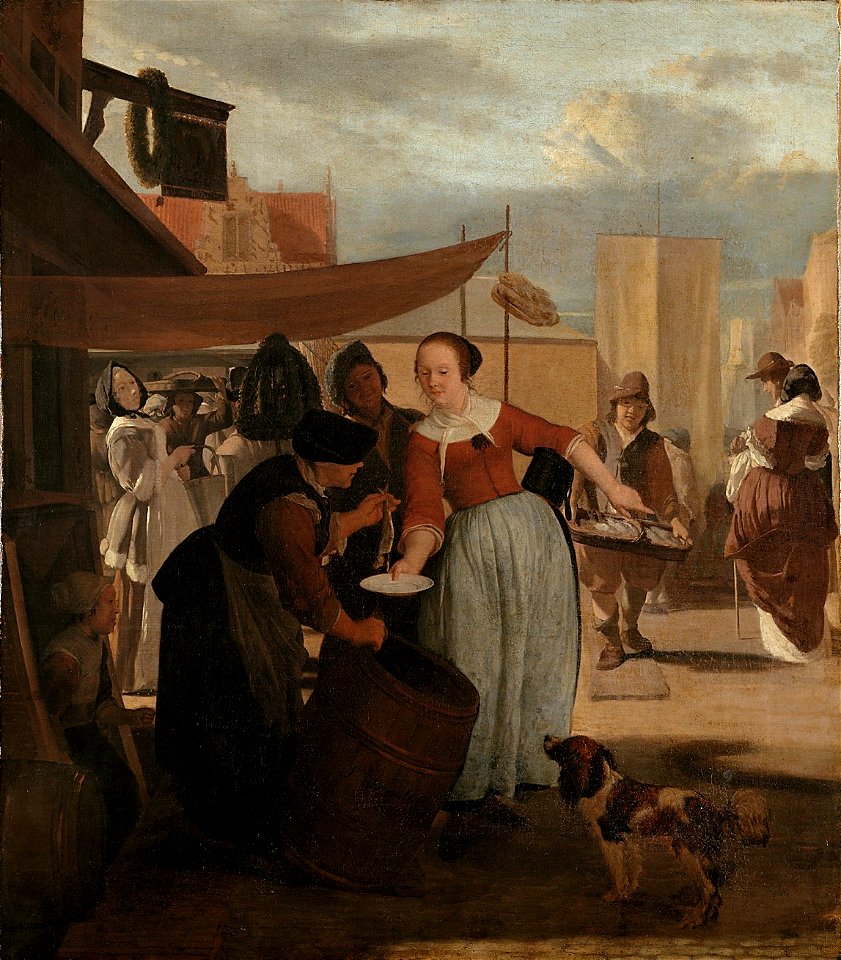 Jacob Ochtervelt - Fischmarkt - GG 6447 - Kunsthistorisches Museum