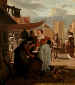 Jacob Ochtervelt - Fischmarkt - GG 6447 - Kunsthistorisches Museum