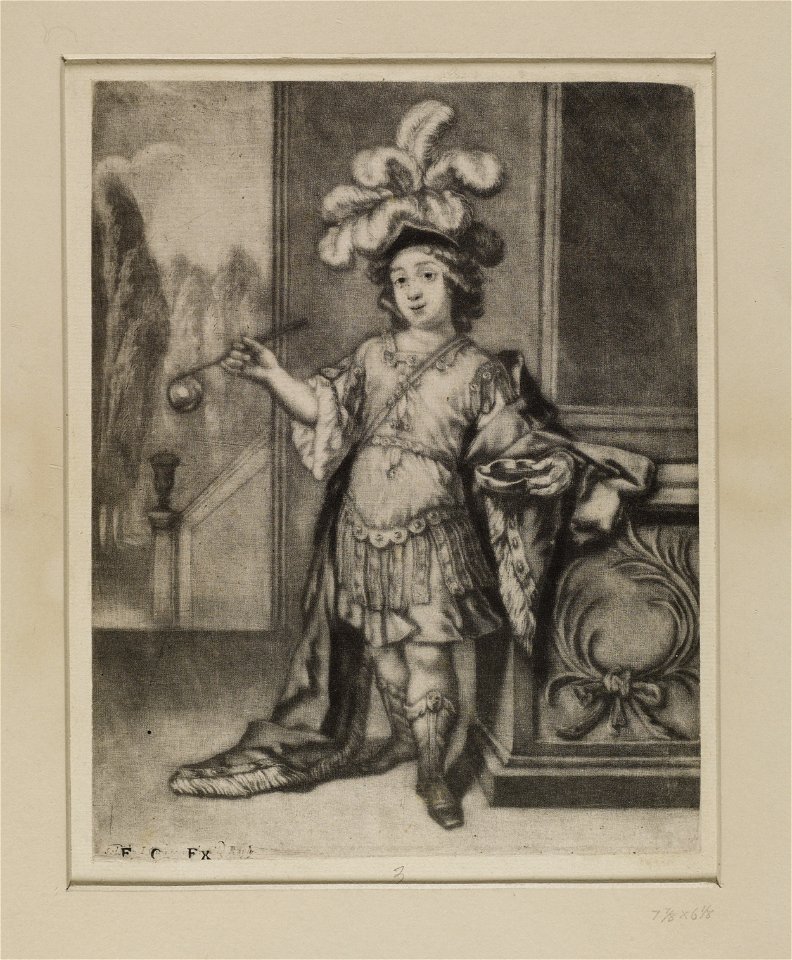Jacobite broadside - Portrait of Prince James as child 02