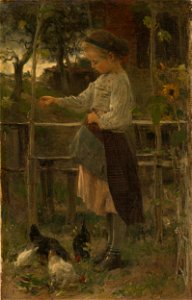 Jacob Maris - 'Kippetjes voeren'