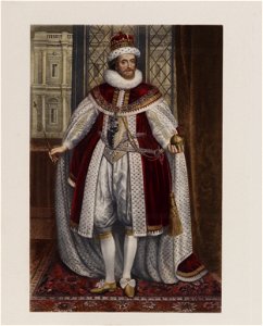 Jacobite broadside - Coloured portrait of James VI and I (1566-1625)