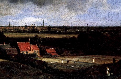 Jacob Isaacksz. van Ruisdael - Landscape with a View of Haarlem (detail) - WGA20497