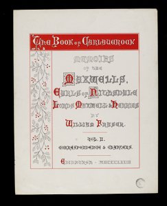Jacobite broadside - Book of Carlaverock- memoirs of the Maxwells