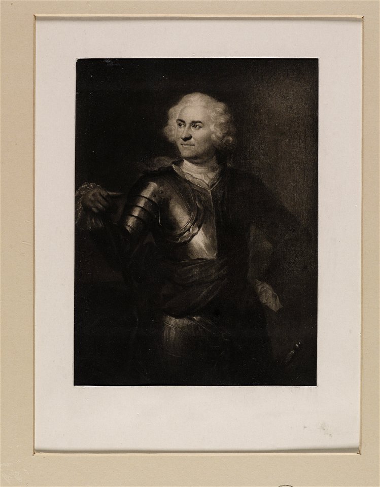 Jacobite broadside - Portrait of Field Marshal James Francis Edward Keith (1696- 1758). Free illustration for personal and commercial use.