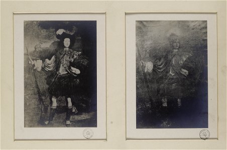 Jacobite broadside - 2 paintings of unnamed lords