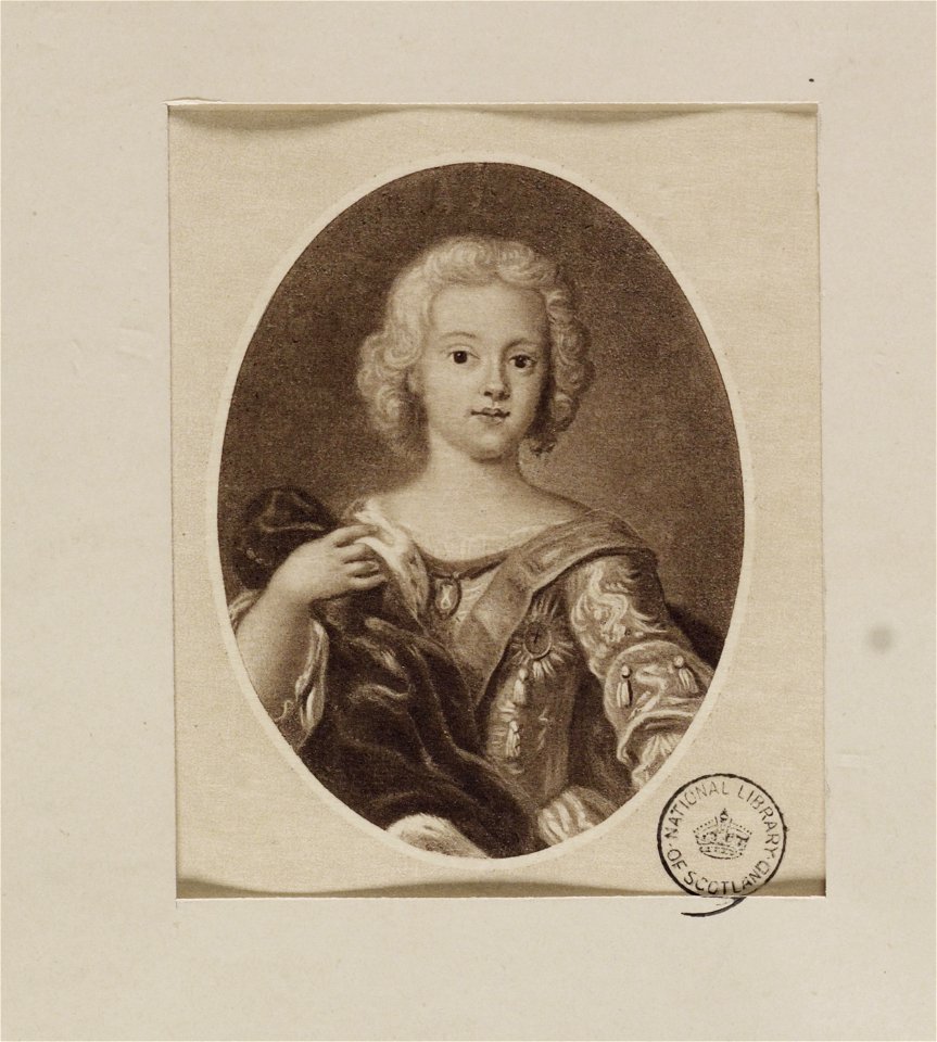 Jacobite broadside - Miniature of Prince Charles Edward Stuart as a child