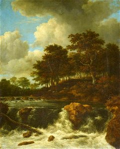 Jacob van Ruisdael - The Waterfall in front of the Wooded Slope